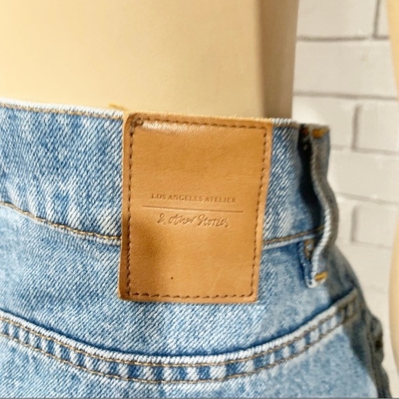 Los Angeles Atelier & Other Stories Raw Edge Denim Mini Skirt - Picture 9 of 9